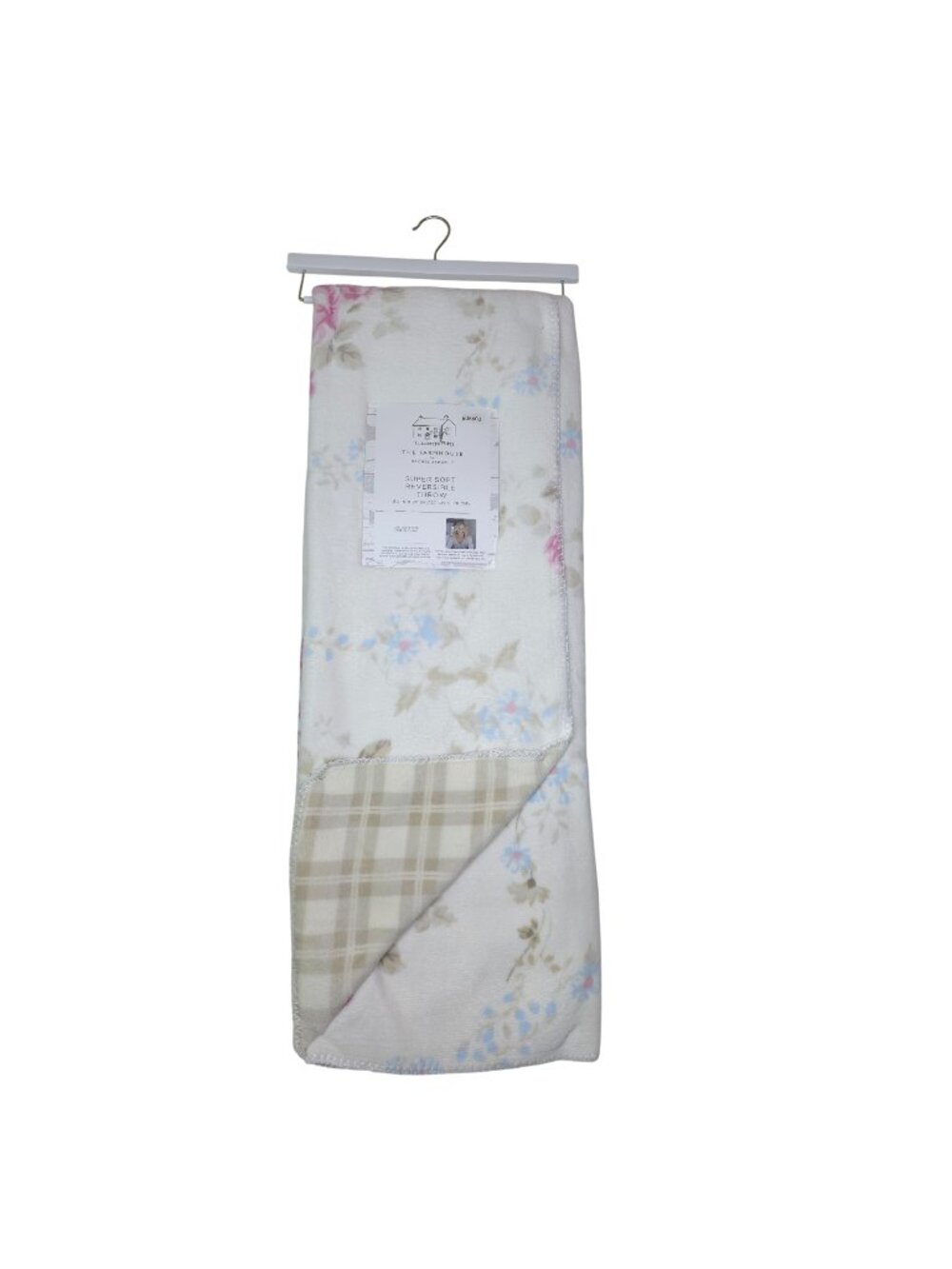 The Farmhouse By Rachel Ashwell Super Soft Reversible Throw 50"x70" Floral Plaid